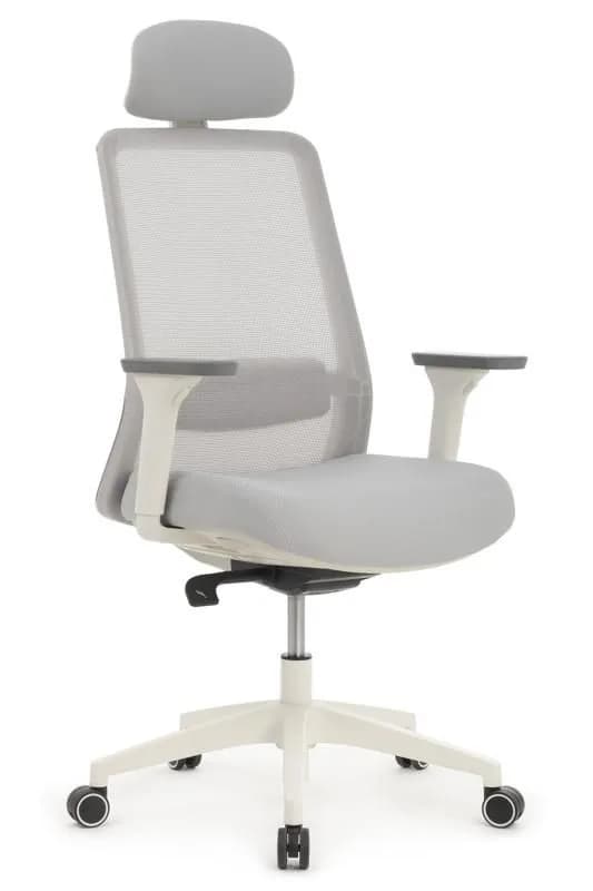 Эргономичное кресло Riva Ворк BLUE W-218C WHITE